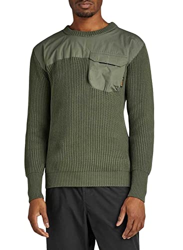 G-STAR RAW Herren Unisex Army Strickpullover, Grün (lt hunter D21955-C868-8165), XL von G-STAR RAW