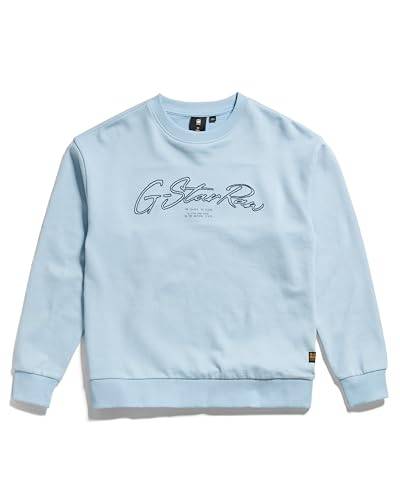 G-STAR RAW Jungen SS23201 sweater Sweater, Blau (siali blue D24987-01-7165), 10 Jahre von G-STAR RAW