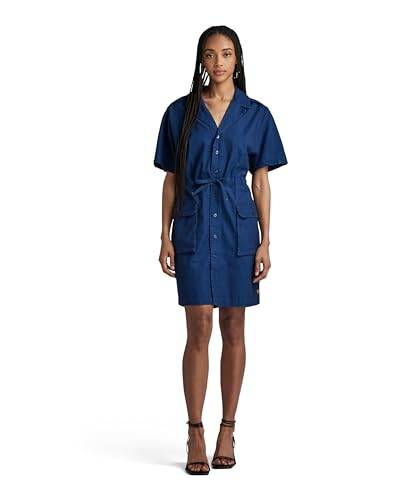 G-STAR RAW Damen Soft Utility Kleid , Blau (rinsed D24348-D309-082), L von G-STAR RAW