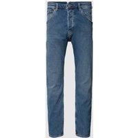 GABBA Slim Fit Jeans mit Knopfleiste Modell 'Alex' in Jeansblau, Größe 30 von GABBA