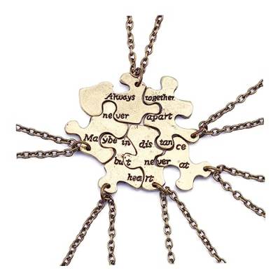 GALPADA 6-Teiliges Set Halsdekoration Buchstaben-Halskette Mama-Schmuck Freundschaftskette persönliche geschenke Halsketten Rätsel Mode-Halskette Mädchen Puzzle Zubehör Anhänger Mutter von GALPADA
