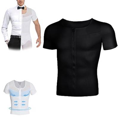 Gynäkomastie-Infrarot-Kompressions-T-Shirt, Kompressionsshirt-Tanktop-Shapewear, Shapewear für Männer (A,M) von GAMIRA