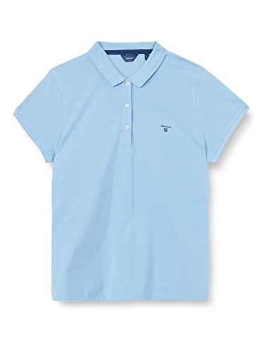 GANT Damen MD. Pique SS Rugger Poloshirt MIT Kurzarm, Gentle Blue, M von GANT