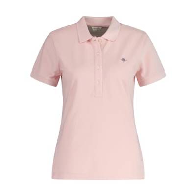 GANT Damen Slim Sheild Cap Sleeve Pique Polo, Faded PINK, Large von GANT