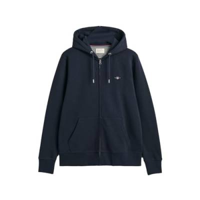 GANT Herren Reg Shield Full Zip Hoodie Kapuzenpullover, Evening Blue, XXL EU von GANT