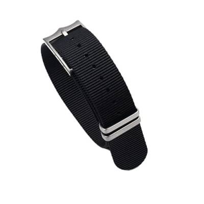 GANYUU 20 mm 22 mm Premium Grade NATO Zulu Uhrenarmband Nylon Ersatzarmband für Tudor verstellbares Armband Armband Dornschnalle (Farbe: 1 Band, Größe: 22 mm) von GANYUU