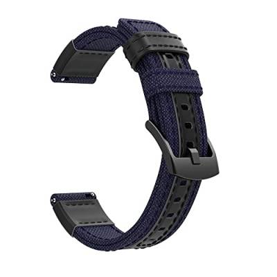 GHFHSG Nylon-Canvas-Armband für Garmin Vivoactive 3/4/Forerunner 645 245M 745/Venu SQ/S40 Sport Smart Quick Replacement Wristband Correa, Forerunner 645 245M, Achat von GHFHSG