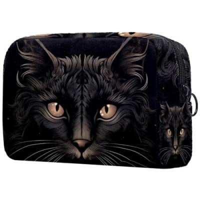 Kosmetik Reisetasche,Schminktaschen für Damen,Schwarze Katzenaugen von GIAPB