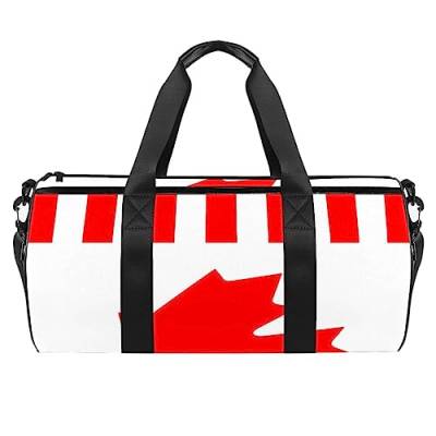 Sporttasche für Damen,Reisetasche,Übernachtungstasche,Trainingstasche,Amerikanische Kanada Flagge von GIAPB