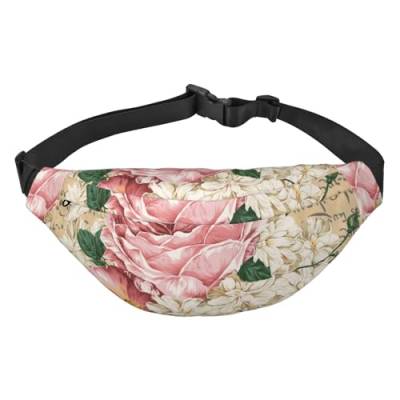 Hüfttasche zum Laufen, Bauchtasche für Damen und Herren, Crossbody-Gürteltasche, Bauchtasche, Blumenblüte, Mehrfarbig, Einheitsgröße von GIMMAV