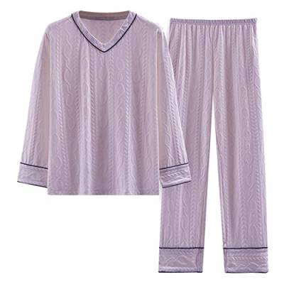 GOSO Pyjamas Set für Teenager Mädchen Lange Ärmel Top und Hose, Rundhalsausschnitt Baumwolle Nachtwäsche niedlich gedruckt lässig Nachtwäsche M-2XL Lounge Wear PJS, Geschenke für große Mädchen von GOSO