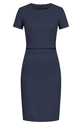 Greiff Größe 44 Corporate Wear Damen Etuikleid Regular Modern Fit Marine Blau Pinpoint Modell 1064 von GREIFF