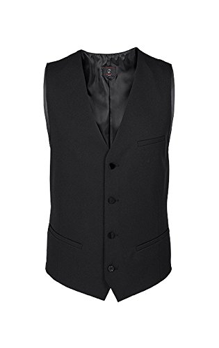 Greiff Größe 60 Gastro Moda Herren Service Weste Regular Fit Schwarz Modell 8202 von Greiff