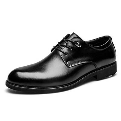 GUOCU Herren Mode Anzugschuhe Formell mit Schnürsenkel Lederschuhe Business Bequeme Schuhe mit Gummisohle von GUOCU