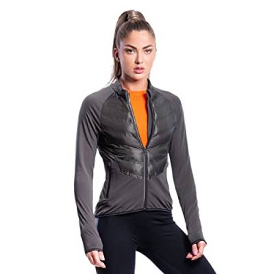 GYM AESTHETICS | Ultrasonic 2.0 Trainingsjacke Atmungsaktiv Running Hybrid Jacke Für Frauen Damen, wasserdicht, warm, ultraleicht mit Reißverschluss primaloft Wanderjacke Kapuzenjacke von GYM AESTHETICS