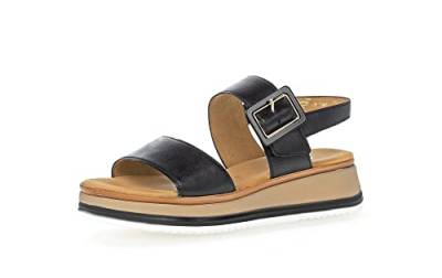 Gabor Damen Keilsandalen, Frauen Sandalen,Moderate Mehrweite (G),Strandschuhe,Keilsandaletten,Keilabsatz,bequem,schwarz (LDS),39 EU / 6 UK von Gabor