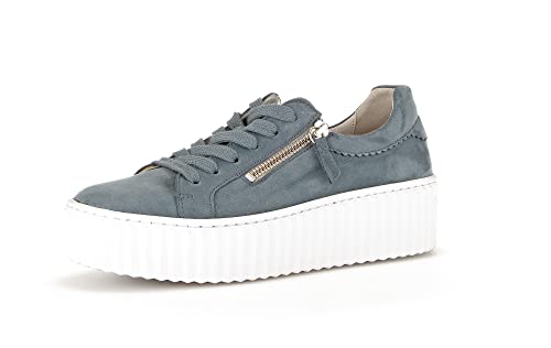 Gabor Damen Low-Top Sneaker, Frauen Halbschuhe,Wechselfußbett,straßenschuhe,Strassenschuhe,Sportschuhe,Turnschuhe,Jeans (Ice),40.5 EU / 7 UK von Gabor