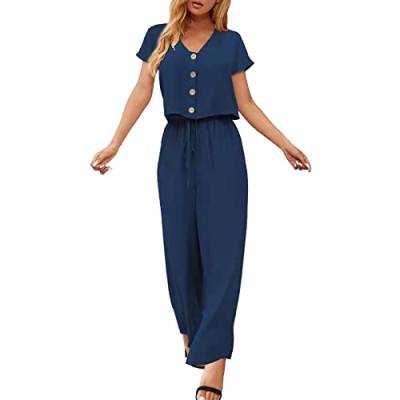 Anzug Damen Blazer Zweiteiler Damen Zweiteiler Plissee Set Elegant Hosenanzug Langarm Revers Bluse + Weites Bein Hose Sommer Herbst Outfit Casual Loungewear Streetwear xm16 von Generic