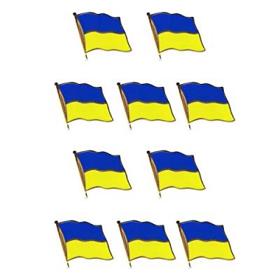 Brosche ukrainische Metallzeit Tropfenbrosche ukrainische Patch Emaille 10 Stück Edelstein Brosche Dekorative für Kleidung, a, Einheitsgröße von Generic
