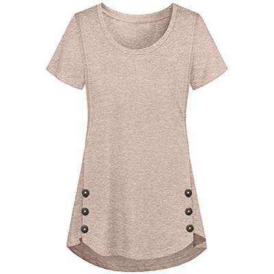 Damen Stillshirt Umstandsmode T-Shirt V-Ausschnitt Bluse Umstandstop Umstandsshirt Schwangerschaft Kleidung Stilltop Langarmshirt Basic Oberteil Langarm Tops3/4 Ärmel Kariertes Hemd (Pink #4, M) von Generic