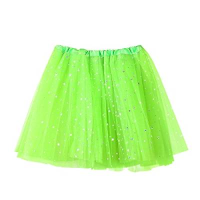 Damen Tüllrock 50er Rockabilly Petticoat Tutu Unterrock 3-Lagiger elastischen Rock Kurz Tanzkleid Ballkleid Abendkleid Karneval Kostüm Tutu Rock Minirock Ballet Petticoat von Generic