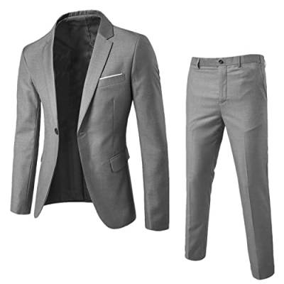 Herren Anzug 3 Teilig Slim Fit Herrenanzug Sakko Weste Hose für Hochzeit Business Regular Fit Anzughose Anzug Weste Smoking für Männer Anzug von Generic