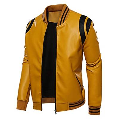 Herren Baseballjacke, LäSsige Bomberjacke College Jacke Baseball Sportjacke, Modische Freizeitjacke, Unisex Mode Sweatjacke Urban Stehkragen Cardigan Sportswear Streetwear, FrüHling Herbst DüNne von Generic