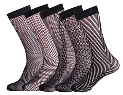 Mona's Choice Herren-Socken aus Netzstoff, Schwarz (alle 5 Stile), Schwarz, X-Large von Generic
