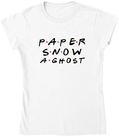 Paper Snow Damen T-Shirt A Ghost Gr. M, weiß von Generic