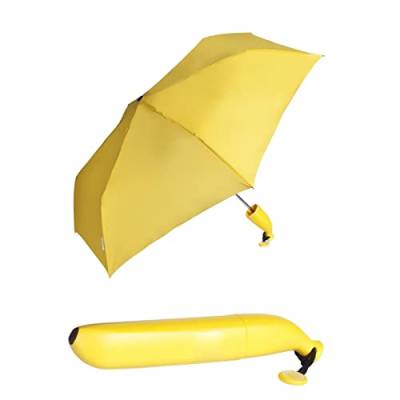 Regenschirm Banane Taschenschirm Banane Regenschirm Gelb wojonifuiliy01 von Generic