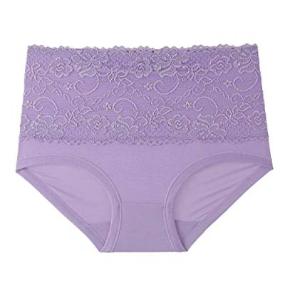 String Tanga Damen mit Spitze Atmungsaktive, kleine, frische Baumwolle, spurlose Mädchen, Bequeme Damenunterwäsche Frauen Schlüpfer Spitzen Blumen Hollow Out Slips von Generic