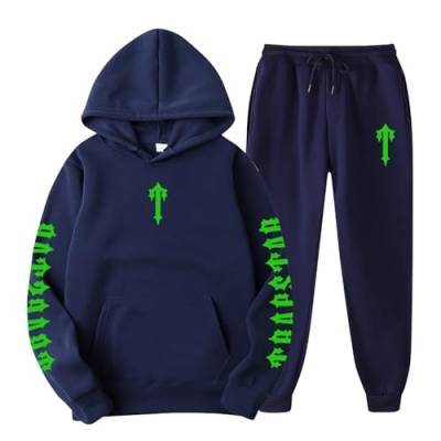 Trapstar Sets Streetwear Trapstar Trainingsanzug Sets Herren Freizeit Jogginganzug 2-teilig Kapuzenjacke mit Kapuze Und Taschen Sporthose Kapuzenpullover Hausanzug Kinder von Generic