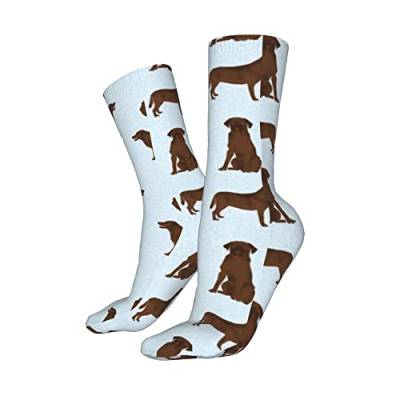 Unisex Socken Labrador Retriever Chocolate Lab Pet Herren Athletic Ankle Socks Kissen Laufsocken Baumwollsocken Crew Socken, siehe abbildung, One size von Generic
