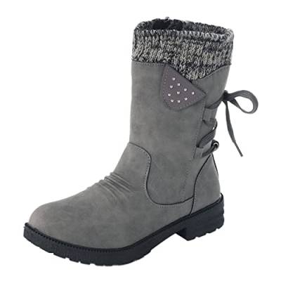 Winterschuhe Herren Damen Stiefel Warm Gefütterte Schneestiefel Wasserdicht Winterstiefel Winter Boots Outdoor von Generic