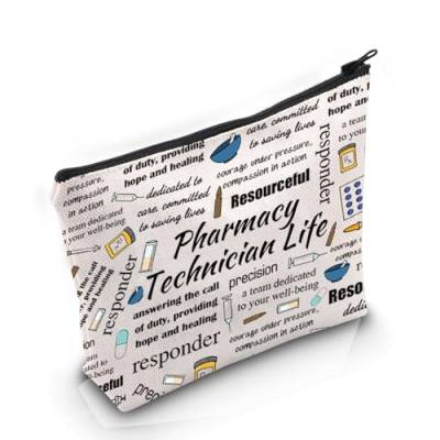Apotheken-Techniker-Geschenk für Frauen, Apothekerin, Make-up-Tasche mit Reißverschluss für Apotheker, Apotheken-Tech-Tasche von Generisch