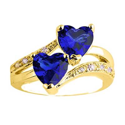 Generisch Der Ringe Figuren Set Kreativer personalisierter Farbiger Zirkon-Ring Stilvoller Ring-Verlobungsring Lampen-Ringe (3-Blue, 12) von Generisch