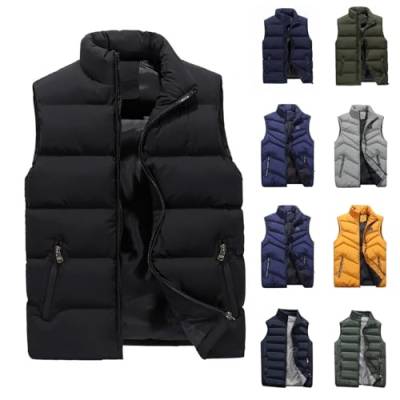 Generisch Herren Weste Outdoor, Wasserdichte Softshell Ärmellose Jacke Mit Reißverschluss Taschen Outdoor Fleece Sport Dünn Arbeit Männer Baumwolle Outdoorwesten Für (XL, Black) von Generisch