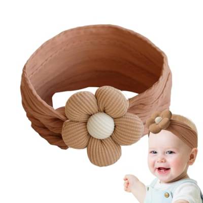 Generisch Stirnbänder für Babys,Baby-Stirnbänder | Baby Stirnband Weiches Kopftuch - Dehnbare Stirnbänder mit Blume, niedlicher Haarschmuck, breite Kopftücher für Neugeborene von Generisch