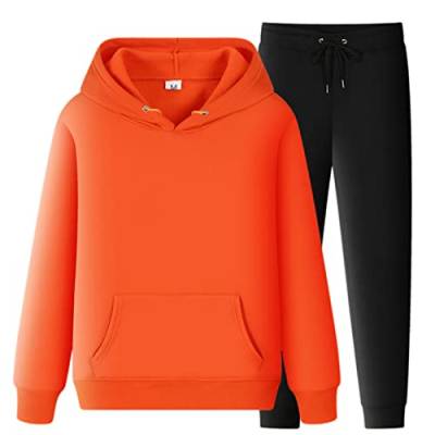 Generisch Trainingsanzug Sets Herren Freizeit Jogginganzug 2-teilig Kapuzenjacke mit Kapuze Und Taschen Sporthose Kapuzenpullover Freizeitanzug Herren Tracksuit Men von Generisch