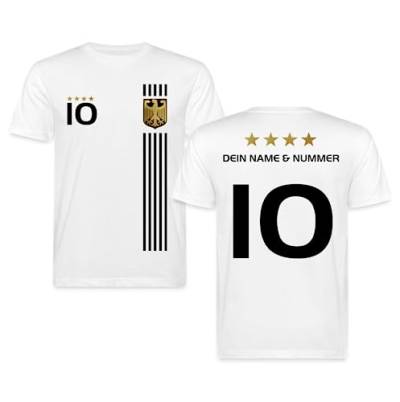 Kinder & Unisex Personalisiertes Fußball Trikot aus 100% Baumwolle Deutschland Set T-Shirt von Generisch