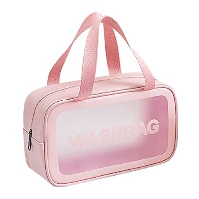 Kulturbeutel für Damen und Herren, große Aufbewahrung, Make-up-Tasche, wasserarme, transparente Kosmetik-Gags, Reißverschluss, Kulturbeutel, Organizer, Aufbewahrung, Handtasche, Reisezubehör, rose, von Generisch