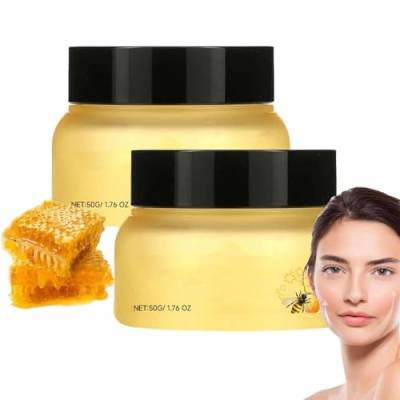 Royal Jelly Gesichtscreme, Propolis Light Cream Honig Gesichtsfeuchtigkeitscreme, Bienen straffende Feuchtigkeitscreme, Anti Aging Anti Falten Honigcreme für Frauen Männer (2 STÜCK) von Generisch