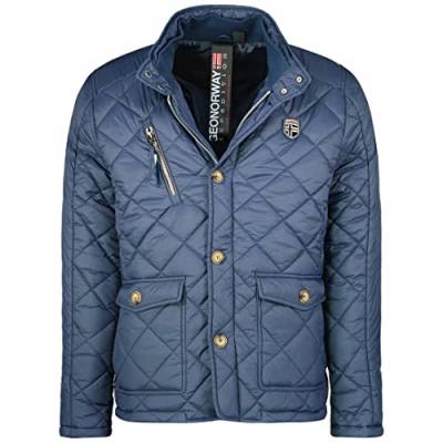 Geographical Norway Cargue Men - Warme Daunenjacke mit Matelassée für Herren - Jacke mit warmem Innenfutter für Herren - Winddichte Jacke mit langen Ärmeln (Marineblau M) von Geographical Norway