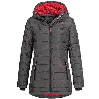 Geographical Norway Damen Parka Jacke Astana Winterjacke Steppjacke WU5058F/GNO Größe M Farbe anthrazit von Geographical Norway