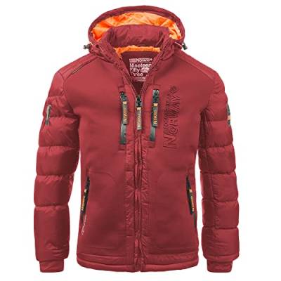 Geographical Norway Herren Winterjacke Beachwood DarkRed - S von Geographical Norway