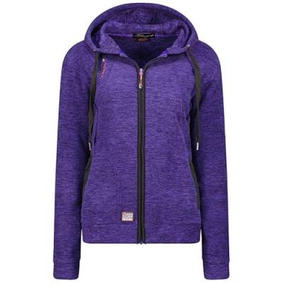 Geographical Norway Twelve Lady - Fleecejacke Damen Frauen Warm Schließen Zip - Jacke Fleece Herbst Winter Frühling Warm Frauen - Long Sleeve Pullover Weich Komfort Outdoor (Violett L) von Geographical Norway