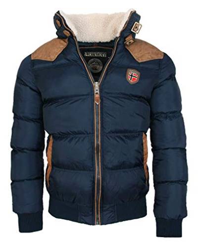 Geographical Norway warme Winterjacke Designer Herren Winter Stepp Jacke [GeNo-31-Navy-Gr.5XL] von Geographical Norway