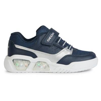 Geox J ILLUMINUS Boy C Sneaker, Navy/Silver, 33 EU von Geox