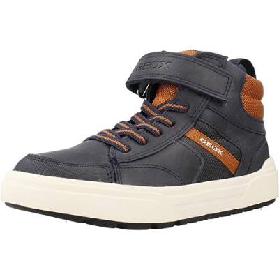 Geox J WEEMBLE Boy A Sneaker, Navy/Cognac, 35 EU von Geox