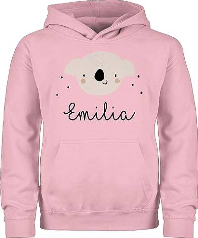 Geschenk mit Namen personalisiert by Shirtracer Kinder Hoodie Jungen Mädchen - Süßer Koalabär Koala Koalas - 152 (12/13 Jahre) - Hellrosa - Geschenke Pullover von Geschenk mit Namen personalisiert by Shirtracer